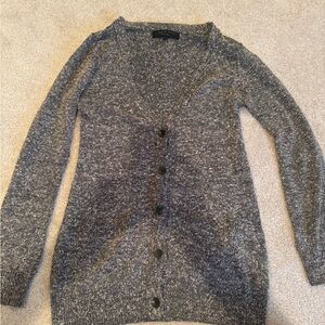 Rag & Bone Charcoal Button-Up Cardigan